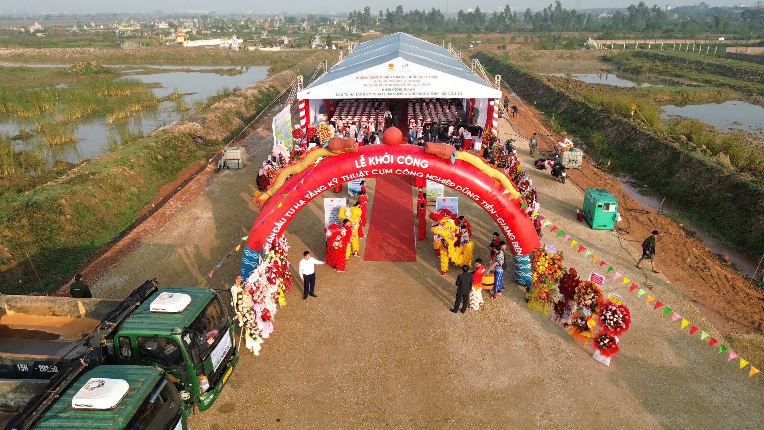Lễ khởi công Dũng Tiến - Giang Biên